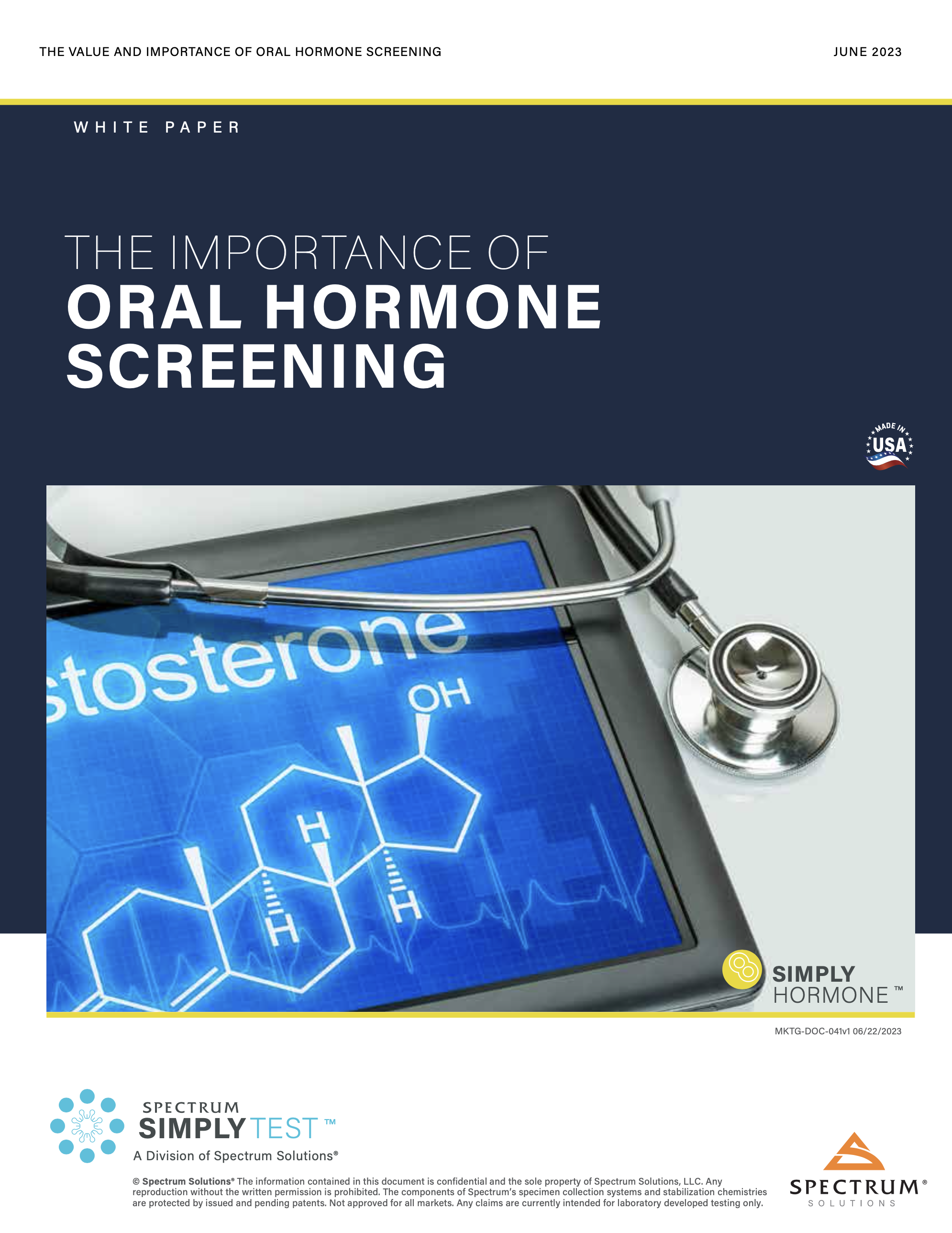 Oral Hormone Screening White Paper-SimplyTest
