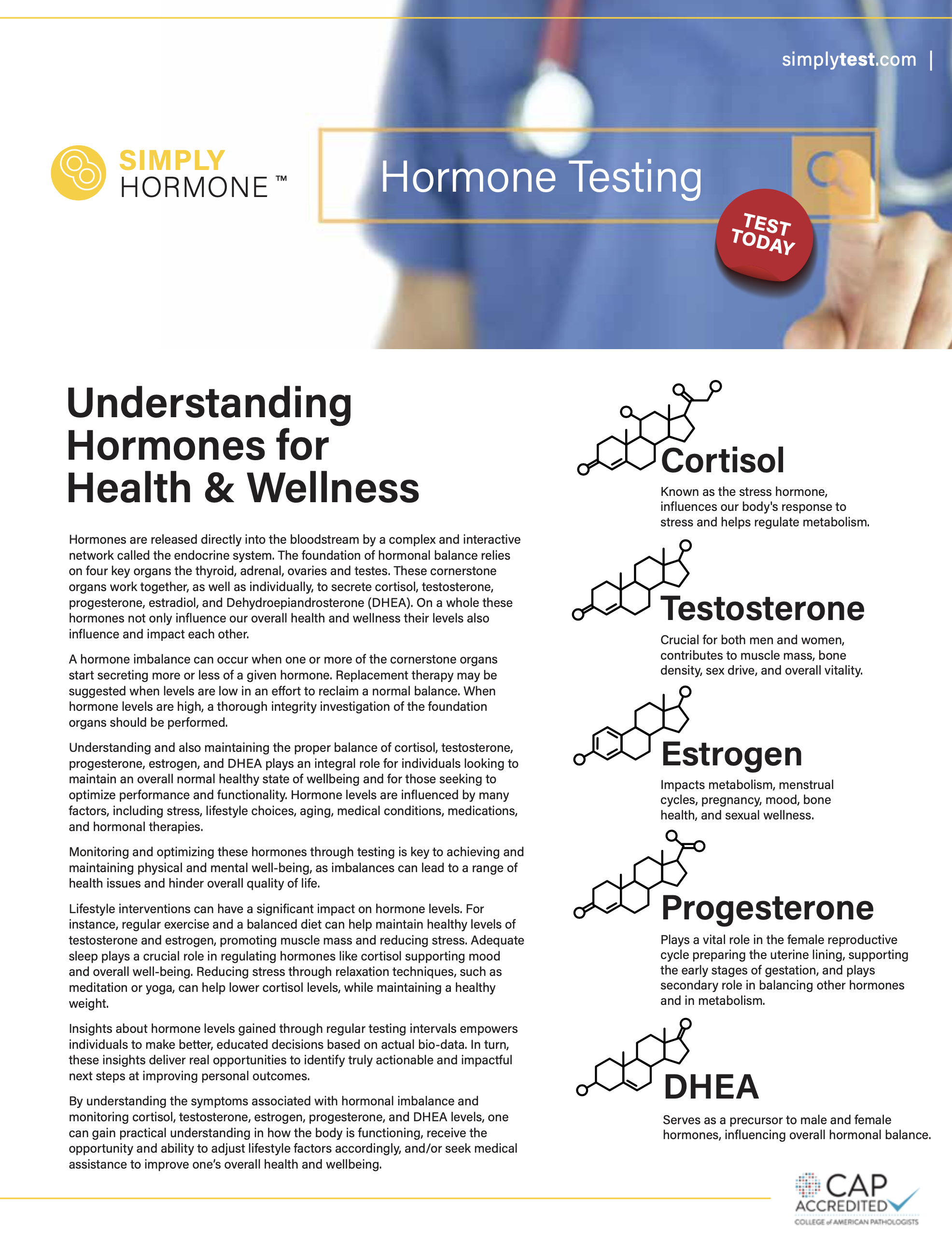 General 5-Panel Hormone Testing Fact Sheet